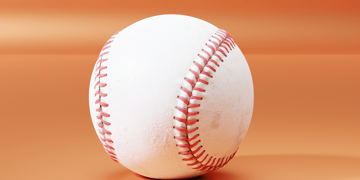 Image commercially licensed from: https://unsplash.com/photos/a-white-baseball-with-red-stitchs-on-an-orange-background-T6xd3KdUS-w