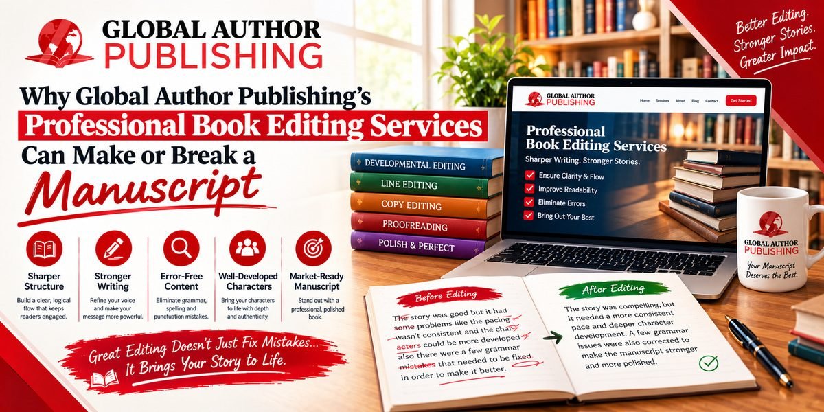 Why Global Author Publishing’s Professional Book Editing Services Can Make or Break a Manuscript